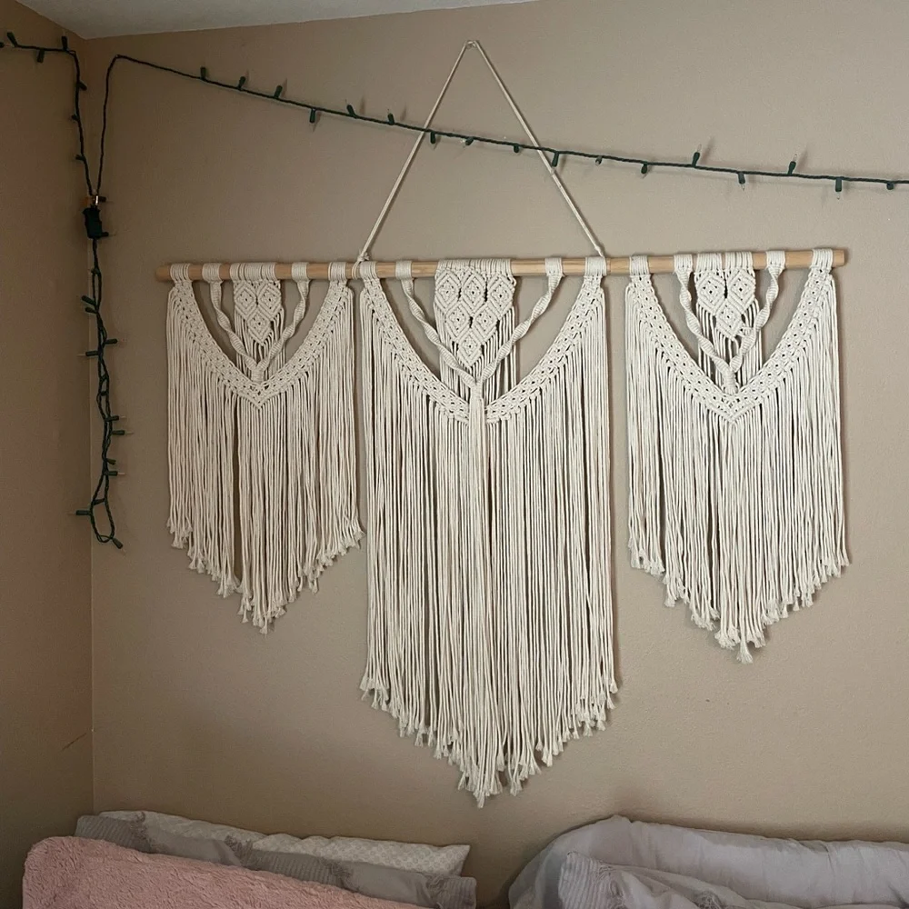 Amazon Cream Macrame Wall Tapestry - Picture 7 of 7